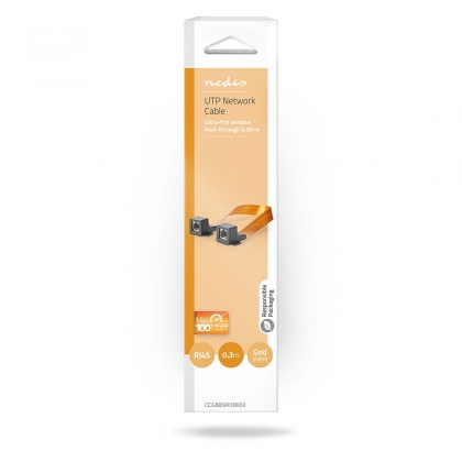 Nedis CAT5e Cable | UTP | RJ45 (8P8C) Female | RJ45 (8P8C) Female | 0.30 m | Flat | PVC | Orange | Box