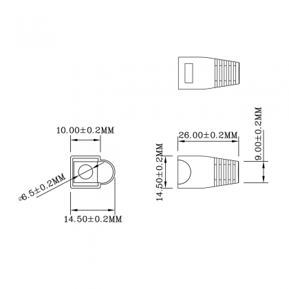 Trekontlasting | RJ45 | PVC | Zwart | Doos | 10 Stuks