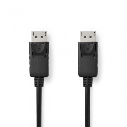 DisplayPort-Kabel | DisplayPort Male | DisplayPort Male | 4K@60Hz | Vernikkeld | 2.00 m | Rond | PVC | Zwart | Label