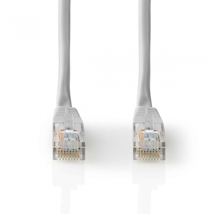 CAT5e Netwerkkabel | U/UTP | RJ45 Male | RJ45 Male | 0.50 m | Rond | PVC | Grijs | Label