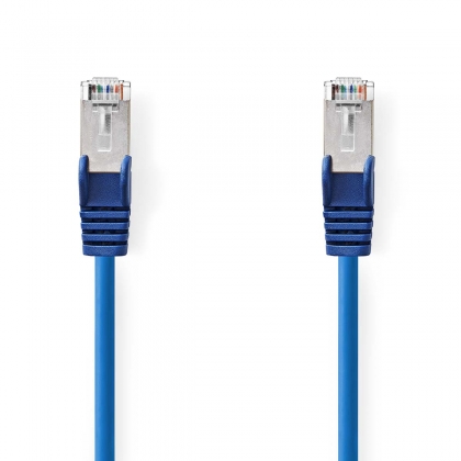 CAT5e Netwerkkabel | SF/UTP | RJ45 Male | RJ45 Male | 10.0 m | Rond | PVC | Blauw | Label