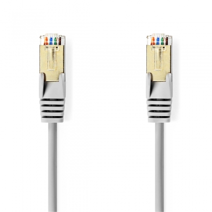 CAT5e Netwerkkabel | SF/UTP | RJ45 Male | RJ45 Male | 0.50 m | Rond | PVC | Grijs | Label