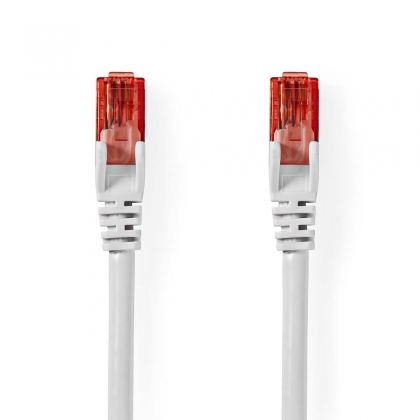 CAT6 Netwerkkabel | RJ45 Male | RJ45 Male | U/UTP | 0.25 m | Rond | PVC | Wit | Label