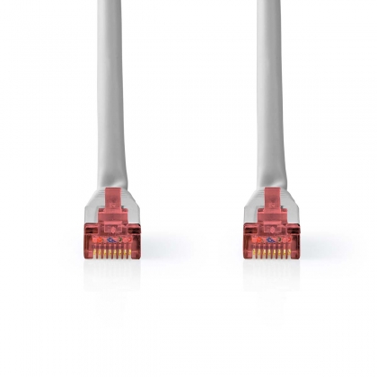 CAT6 Netwerkkabel | RJ45 Male | RJ45 Male | SF/UTP | 10.0 m | Rond | PVC | Grijs | Label