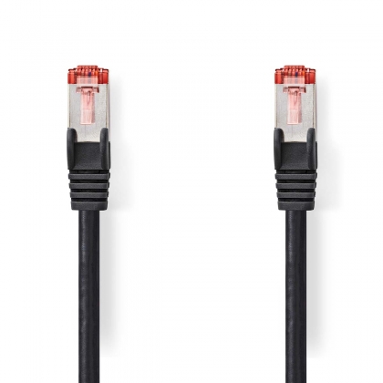 CAT6 Netwerkkabel | RJ45 Male | RJ45 Male | S/FTP | 10.0 m | Rond | LSZH | Zwart | Label