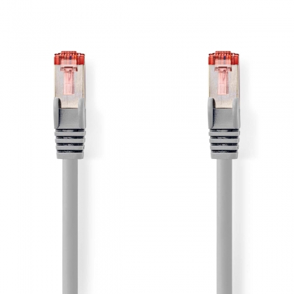 CAT6 Netwerkkabel | RJ45 Male | RJ45 Male | S/FTP | 0.15 m | Rond | LSZH | Grijs | Label