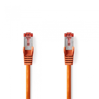 CAT6 Netwerkkabel | RJ45 Male | RJ45 Male | S/FTP | 0.25 m | Rond | LSZH | Oranje | Label