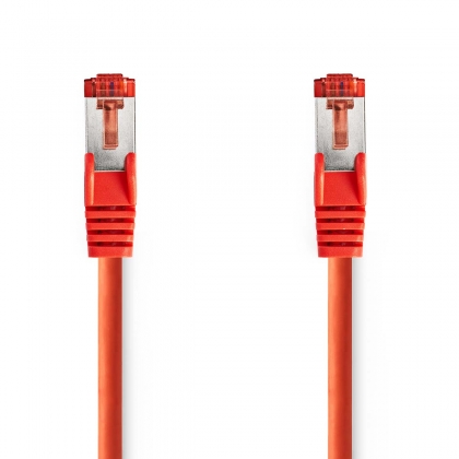 CAT6 Netwerkkabel | RJ45 Male | RJ45 Male | S/FTP | 10.0 m | Rond | LSZH | Rood | Label