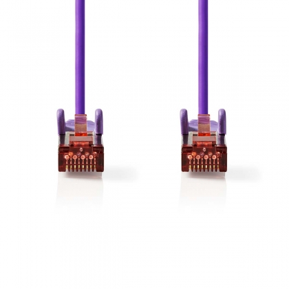 CAT6 Netwerkkabel | RJ45 Male | RJ45 Male | S/FTP | 1.00 m | Rond | LSZH | Violet | Label