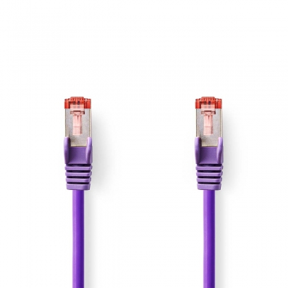 CAT6 Netwerkkabel | RJ45 Male | RJ45 Male | S/FTP | 1.00 m | Rond | LSZH | Violet | Label