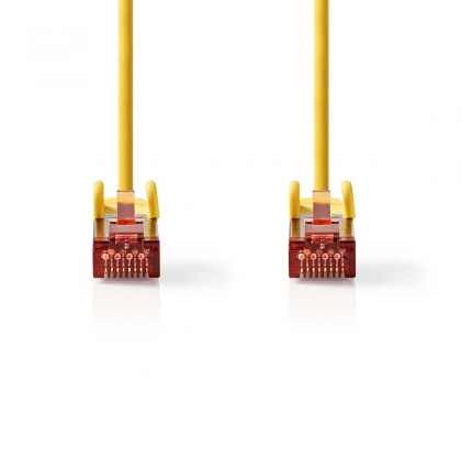 CAT6 Netwerkkabel | RJ45 Male | RJ45 Male | S/FTP | 15.0 m | Rond | LSZH | Geel | Label