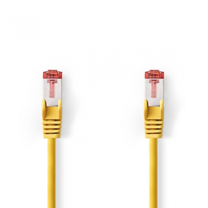 CAT6 Netwerkkabel | RJ45 Male | RJ45 Male | S/FTP | 15.0 m | Rond | LSZH | Geel | Label