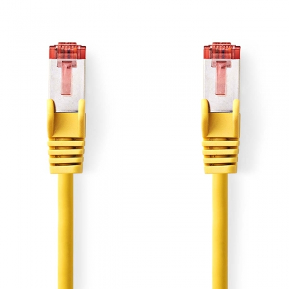 CAT6 Netwerkkabel | RJ45 Male | RJ45 Male | S/FTP | 3.00 m | Rond | LSZH | Geel | Label