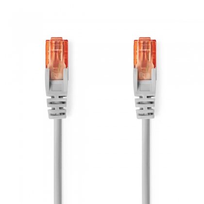 CAT6 Netwerkkabel | RJ45 Male | RJ45 Male | U/UTP | 0.25 m | Rond | PVC | Grijs | Label