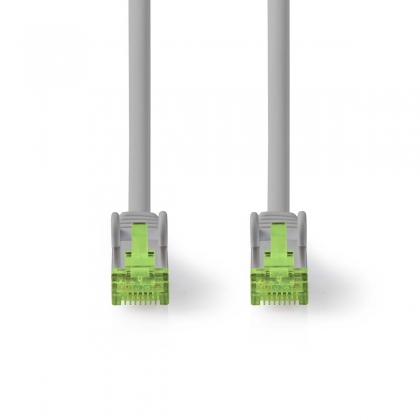 Cat 8.1 Netwerkkabel | S/FTP | RJ45 Male | RJ45 Male | 15.0 m | Rond | LSZH | Grijs | Label