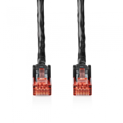 CAT6 Netwerkkabel | RJ45 Male | RJ45 Male | U/UTP | 20.0 m | Buitenshuis | Rond | PE | Zwart | Label