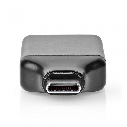 USB-C™ Adapter | USB 3.2 Gen 1 | USB-C™ Male | DisplayPort Female | 4K@60Hz | Rond | Vernikkeld | Grijs / Zwart | Envelop