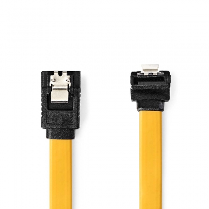 SATA Kabel | 6 Gbps | SATA 7-Pins Female | SATA 7-Pins Female | Vernikkeld | 0.50 m | Plat | PVC | Geel | Doos