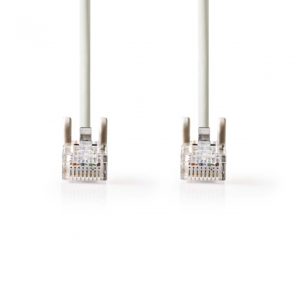 CAT5e-Kabel | U/UTP | RJ45 Male | RJ45 Male | 10.0 m | Rond | PVC | Grijs | Polybag