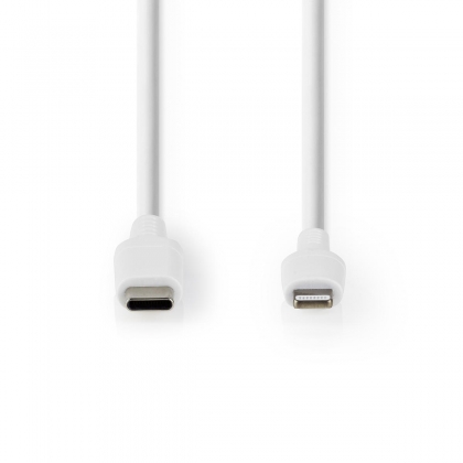 Lightning Kabel | USB 2.0 | Apple Lightning 8-Pins | USB-C™ Male | 480 Mbps | Vernikkeld | 2.00 m | Rond | PVC | Wit | Doos