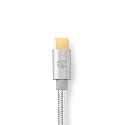 Lightning Kabel | USB 2.0 | Apple Lightning 8-Pins | USB-C™ Male | 480 Mbps | Verguld | 2.00 m | Rond | Gevlochten / Nylon | Aluminium | Cover Window Box