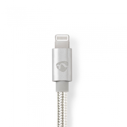 Lightning Kabel | USB 2.0 | Apple Lightning 8-Pins | USB-C™ Male | 480 Mbps | Verguld | 2.00 m | Rond | Gevlochten / Nylon | Aluminium | Cover Window Box