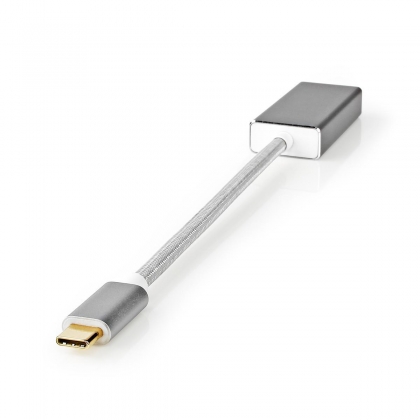 USB-C™ Adapter | USB 3.2 Gen 1 | USB-C™ Male | Mini DisplayPort Female | 0.20 m | Rond | Verguld | Gevlochten / Nylon | Zilver | Cover Window Box