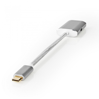 USB-C™ Adapter | USB 3.2 Gen 1 | USB-C™ Male | Mini DisplayPort Female | Power delivery | 0.20 m | Rond | Verguld | Gevlochten / Nylon | Zilver | Cover Window Box