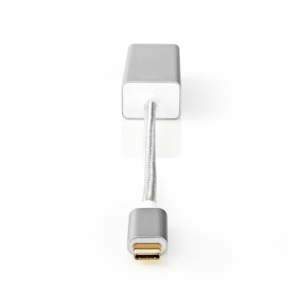 USB-netwerkadapter | USB 3.2 Gen 1 | 1 Gbps | USB-C™ Male | RJ45 Female | 0.20 m | Rond | Verguld | Vertind-Koper | Zilver | Cover Window Box