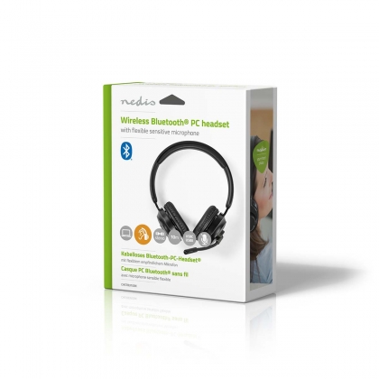 PC-Headset | On-Ear | Stereo | Bluetooth | Inklapbare Microfoon | Zwart