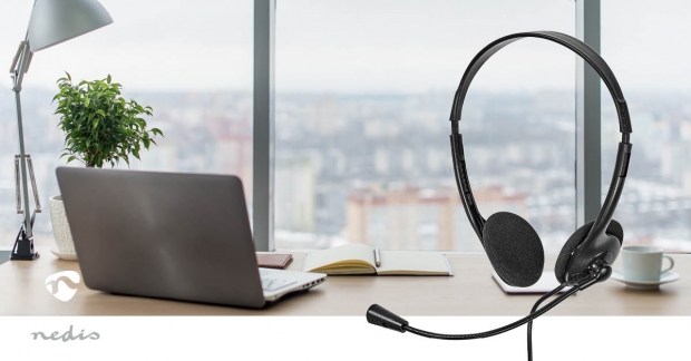 PC-Headset | On-Ear | Stereo | USB Type-A / USB Type-C™ | Inklapbare Microfoon | Zwart