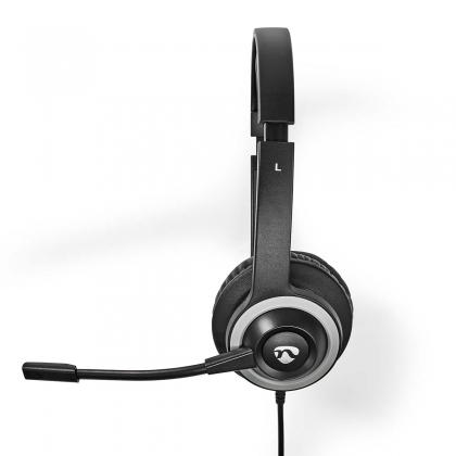 PC-Headset | On-Ear | Stereo | USB Type-A / USB Type-C™ | Inklapbare Microfoon | Zwart