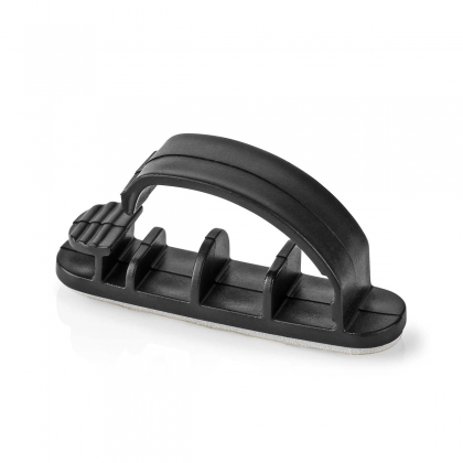 Kabelmanagement | Kabelclip | Vergrendeld | 3 Stuks | Aantal sleuven: 3 Sleuven | Maximale kabeldikte: 7.5 mm | Polypropylene | Zwart