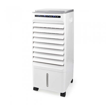 SmartLife Mobiele Aircooler | Watertankcapaciteit: 5 l | 3 Snelheden | 215 m³/h | Zwenkfunctie | Afstandsbediening | Uitschakeltimer | Ioniserende functie