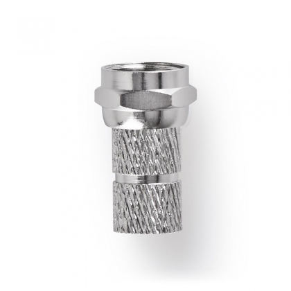 F-Connector | Recht | Male | Verguld | 75 Ohm | Twist-On | Diameter kabelinvoer: 5.5 mm | Koper | Metaal | 2 Stuks | Window Box