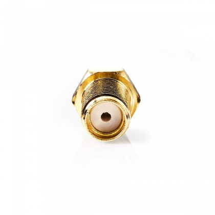 SMA-Connector | Recht | Female | Verguld | 50 Ohm | Krimp | Diameter kabelinvoer: 2.55 mm | Metaal | Goud | 2 Stuks | Doos