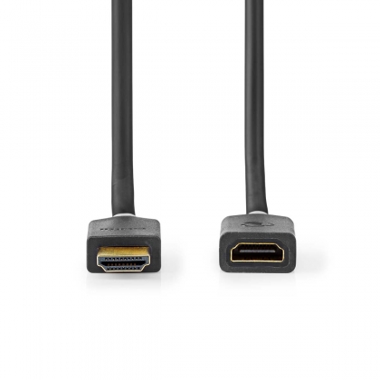 High Speed ​​HDMI™-Kabel met Ethernet | HDMI™ Connector | HDMI™ Output | 4K@60Hz | ARC | 18 Gbps | 2.00 m | Rond | PVC | Antraciet | Doos