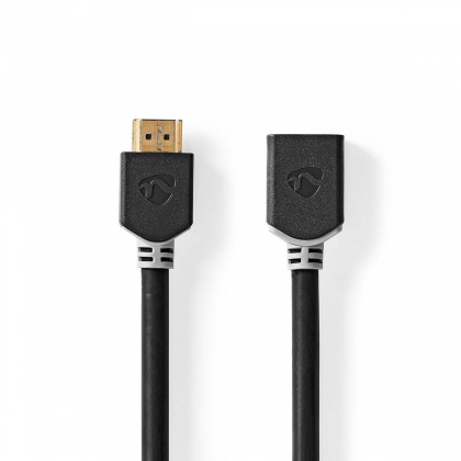 High Speed ​​HDMI™-Kabel met Ethernet | HDMI™ Connector | HDMI™ Output | 8K@60Hz | eARC | 48 Gbps | 2.00 m | Rond | PVC | Antraciet | Doos