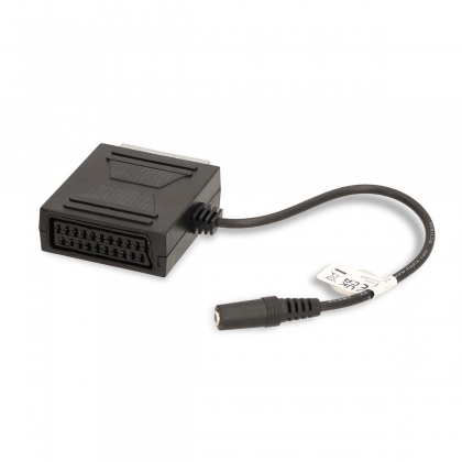 SCART-Kabel | SCART Male | SCART Female / 3,5 mm Female | Vernikkeld | 480p | 0.20 m | Rond | PVC | Zwart | Doos