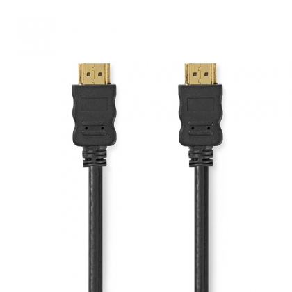 High Speed ​​HDMI™-Kabel met Ethernet | HDMI™ Connector | HDMI™ Connector | 4K@60Hz | ARC | 18 Gbps | 0.50 m | Rond | PVC | Zwart | Doos