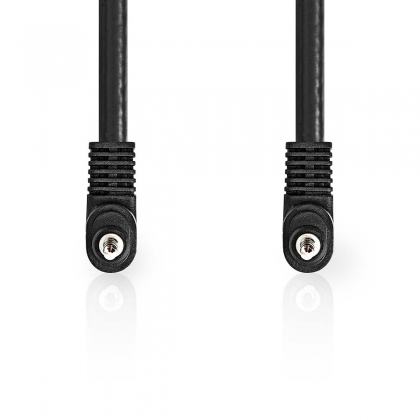 Audio-Videokabel | 3,5 mm Male | 3,5 mm Male | Vernikkeld | 2.00 m | Rond | PVC | Zwart