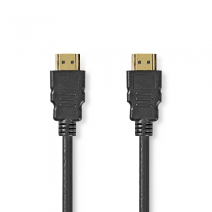 Premium High Speed ​​HDMI™-Kabel met Ethernet | HDMI™ Connector | HDMI™ Connector | 4K@60Hz | 18 Gbps | 1.00 m | Rond | PVC | Zwart | Label