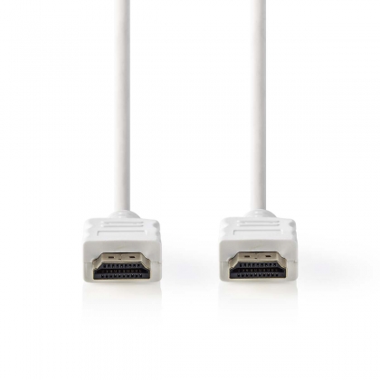 High Speed ​​HDMI™-Kabel met Ethernet | HDMI™ Connector | HDMI™ Connector | 4K@60Hz | ARC | 18 Gbps | 2.00 m | Rond | PVC | Wit | Label