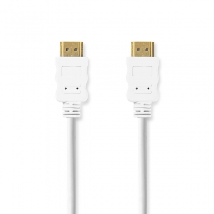 High Speed ​​HDMI™-Kabel met Ethernet | HDMI™ Connector | HDMI™ Connector | 4K@60Hz | ARC | 18 Gbps | 2.00 m | Rond | PVC | Wit | Label