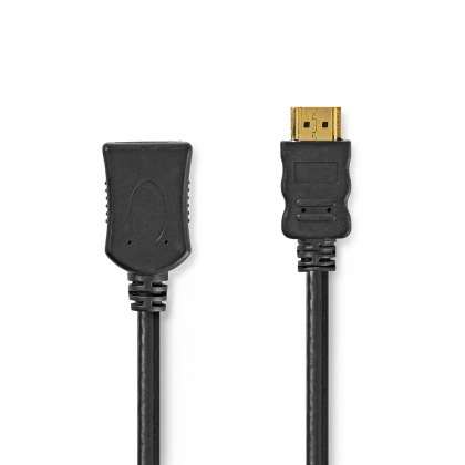 High Speed ​​HDMI™-Kabel met Ethernet | HDMI™ Connector | HDMI™ Output | 4K@30Hz | 10.2 Gbps | 3.00 m | Rond | PVC | Zwart | Label