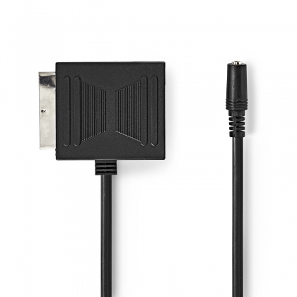 SCART-Kabel | SCART Male | SCART Female / 3,5 mm Female | Vernikkeld | 480p | 0.20 m | Rond | PVC | Zwart | Doos