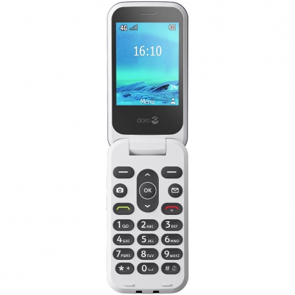 Doro 2820 4G telefoon blauw/wit inclusief bureaulader