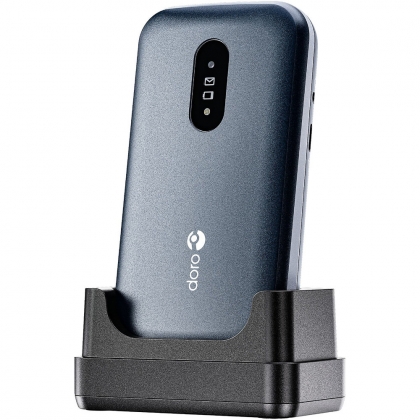 Doro 2820 4G telefoon blauw/wit inclusief bureaulader