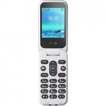 Doro 2880 4G telefoon zwart/wit inclusief bureaulader