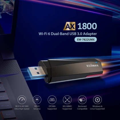 AX1800 Wi-Fi 6 Dual-Band USB 3.0 Adapter